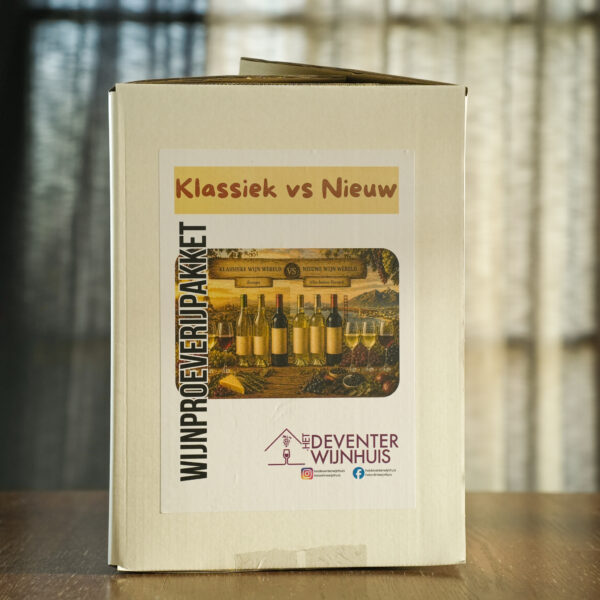 Wijnproeverijpakket "Klassieke- vs. Nieuwe Wereld"